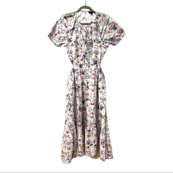 Flora Obscura X J. Crew Side Cutout Dress in Kaleidoscope Floral (8)